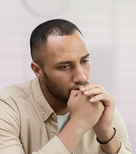 A patient anxiously waiting for his kidney stones to pass
